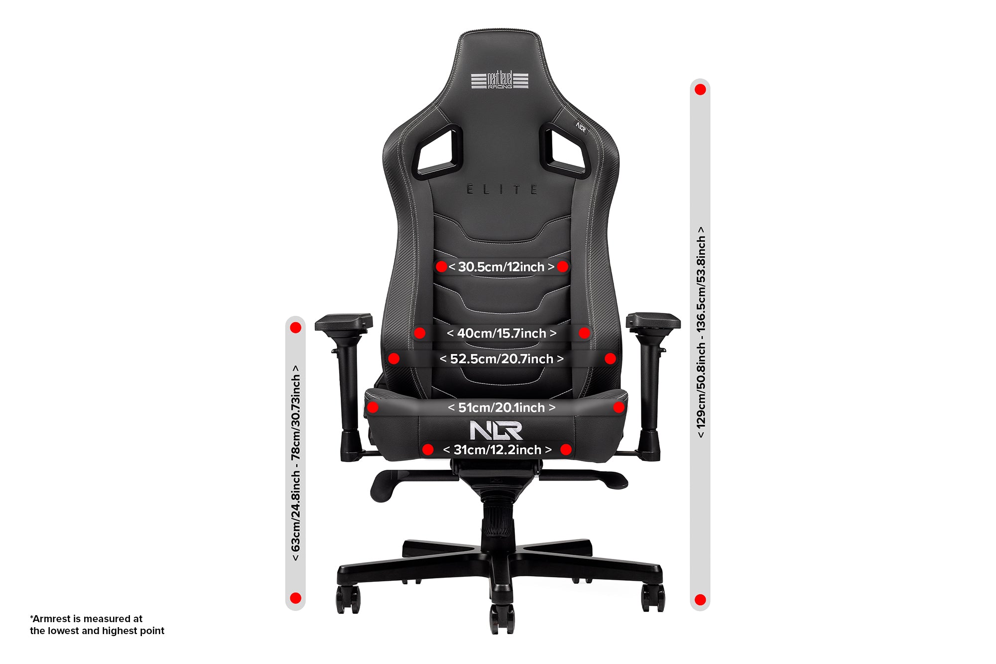 Next Level Racing Elite Gaming Chair – Leather Edition | Premium Comfort &amp; Style