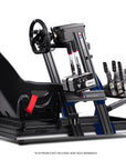 Next Level Racing F-GT Elite iRacing Edition cockpit offering multiple racing positions for sim racing enthusiasts, with premium aluminum profile design.