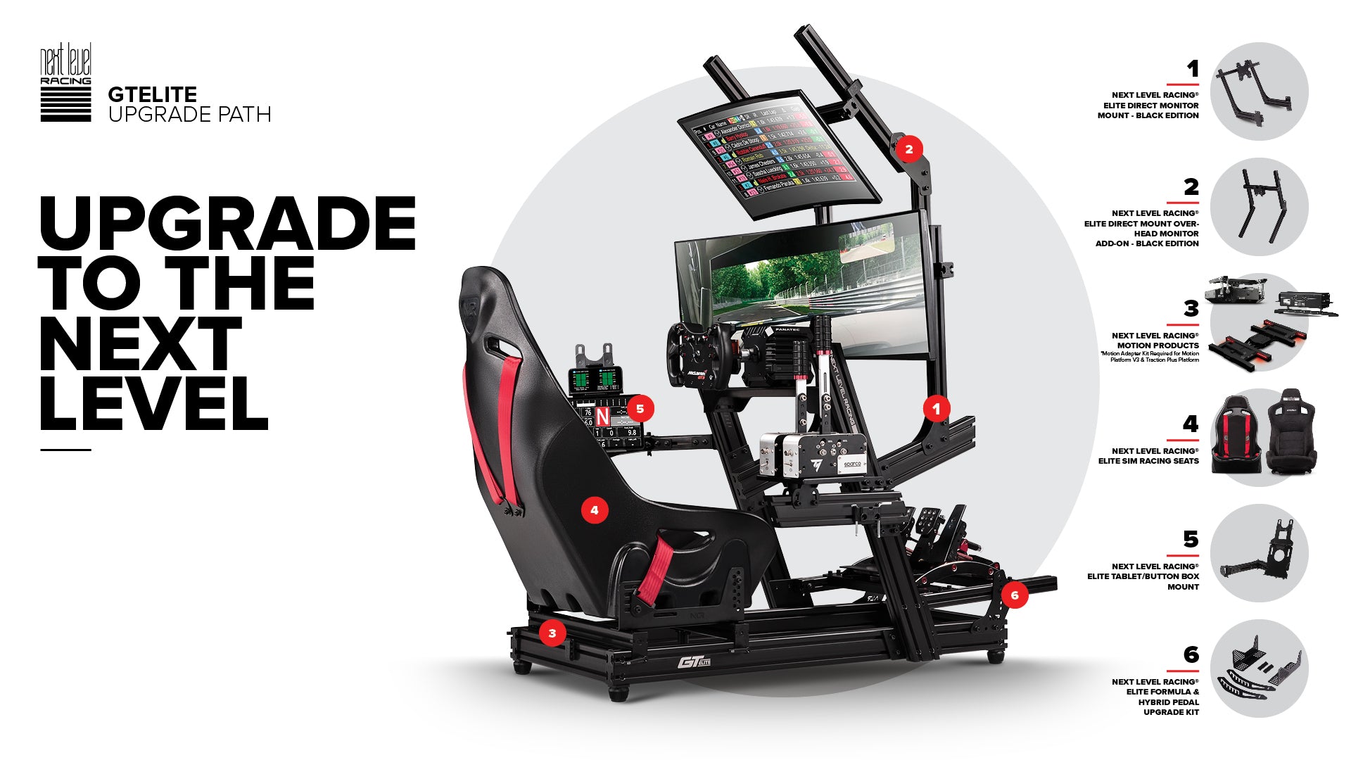 GT Elite Front &amp; Side Mount Edition | Versatile Sim Racing Cockpit