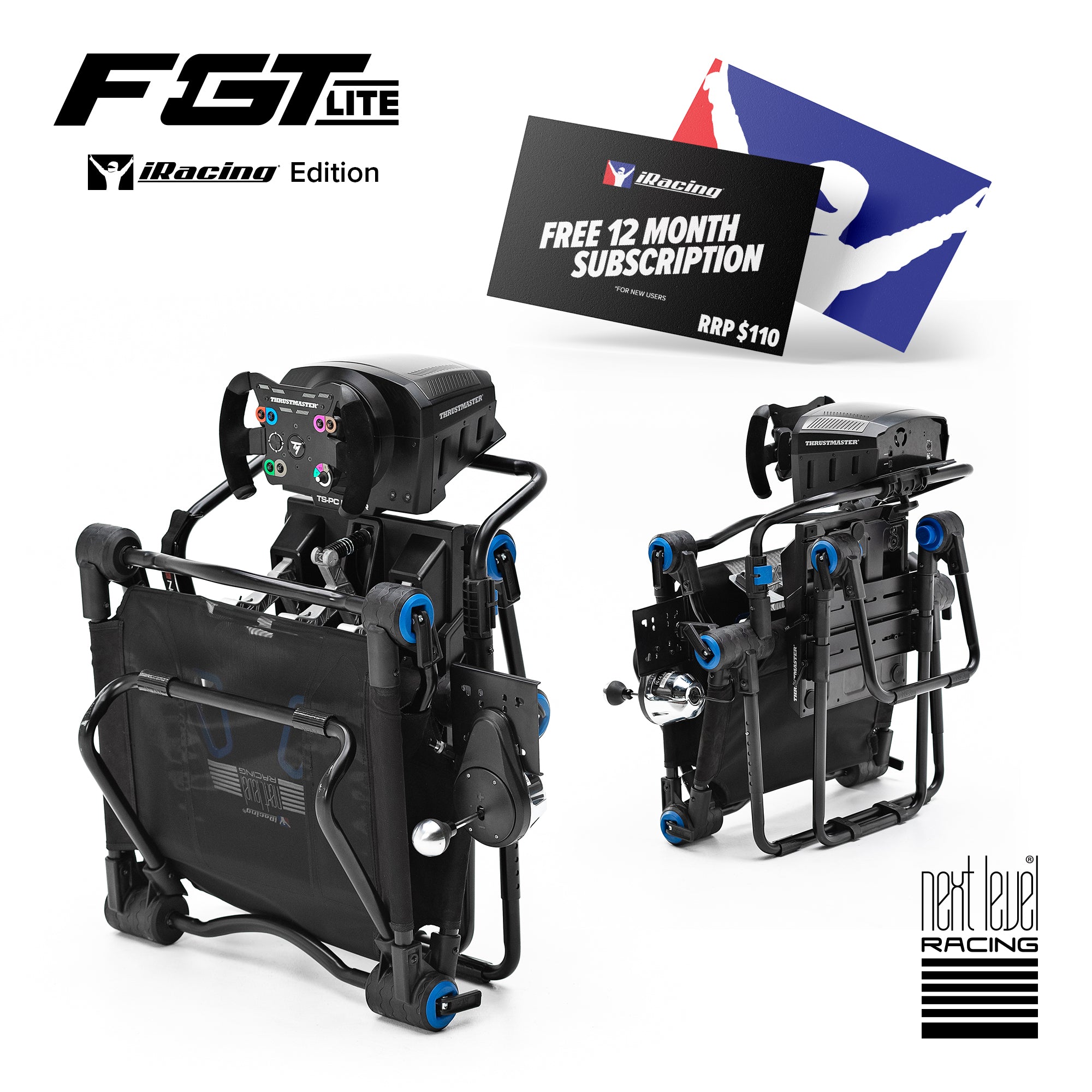 F-GT Lite iRacing Edition | Foldable & Versatile Sim Racing Cockpit