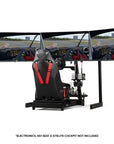 ELITE Free Standing Triple Monitor Stand – Black Edition | Immersive Racing Setup