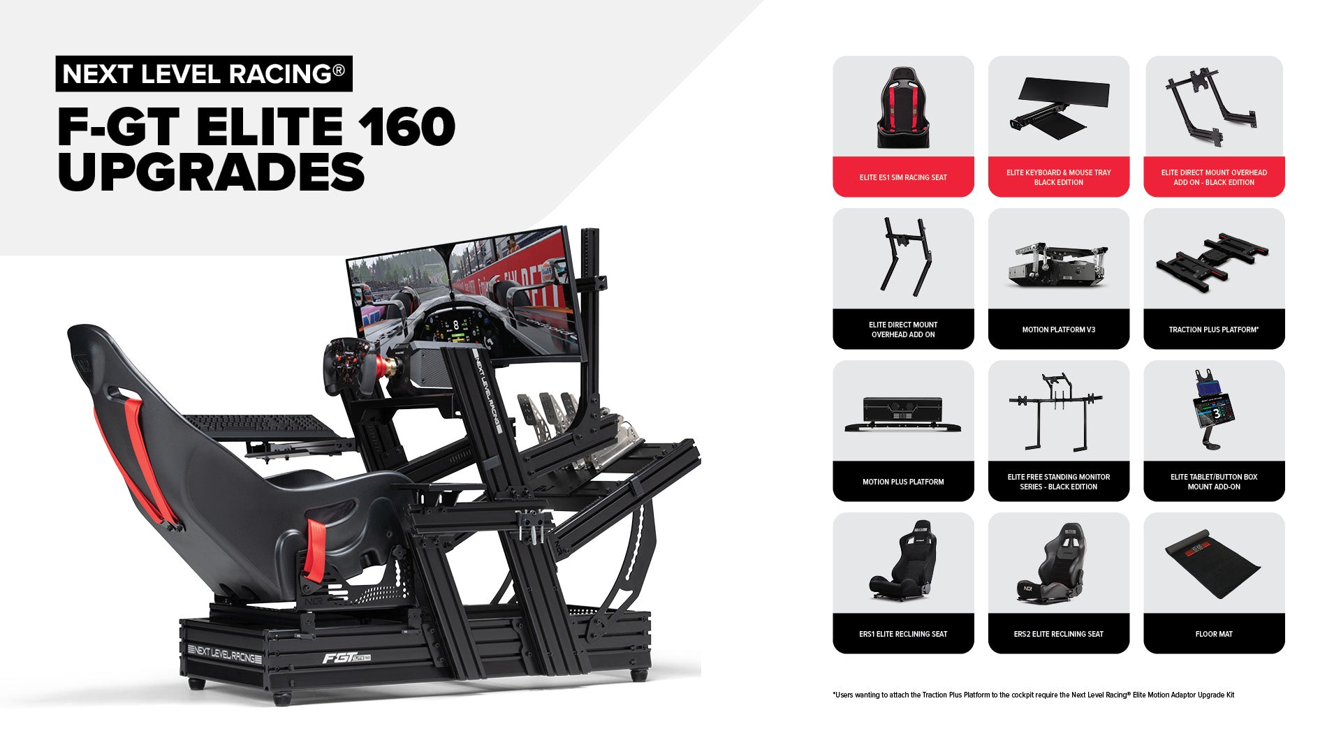 F-GT ELITE 160 Wheel Plate Edition | Precision Sim Racing Cockpit