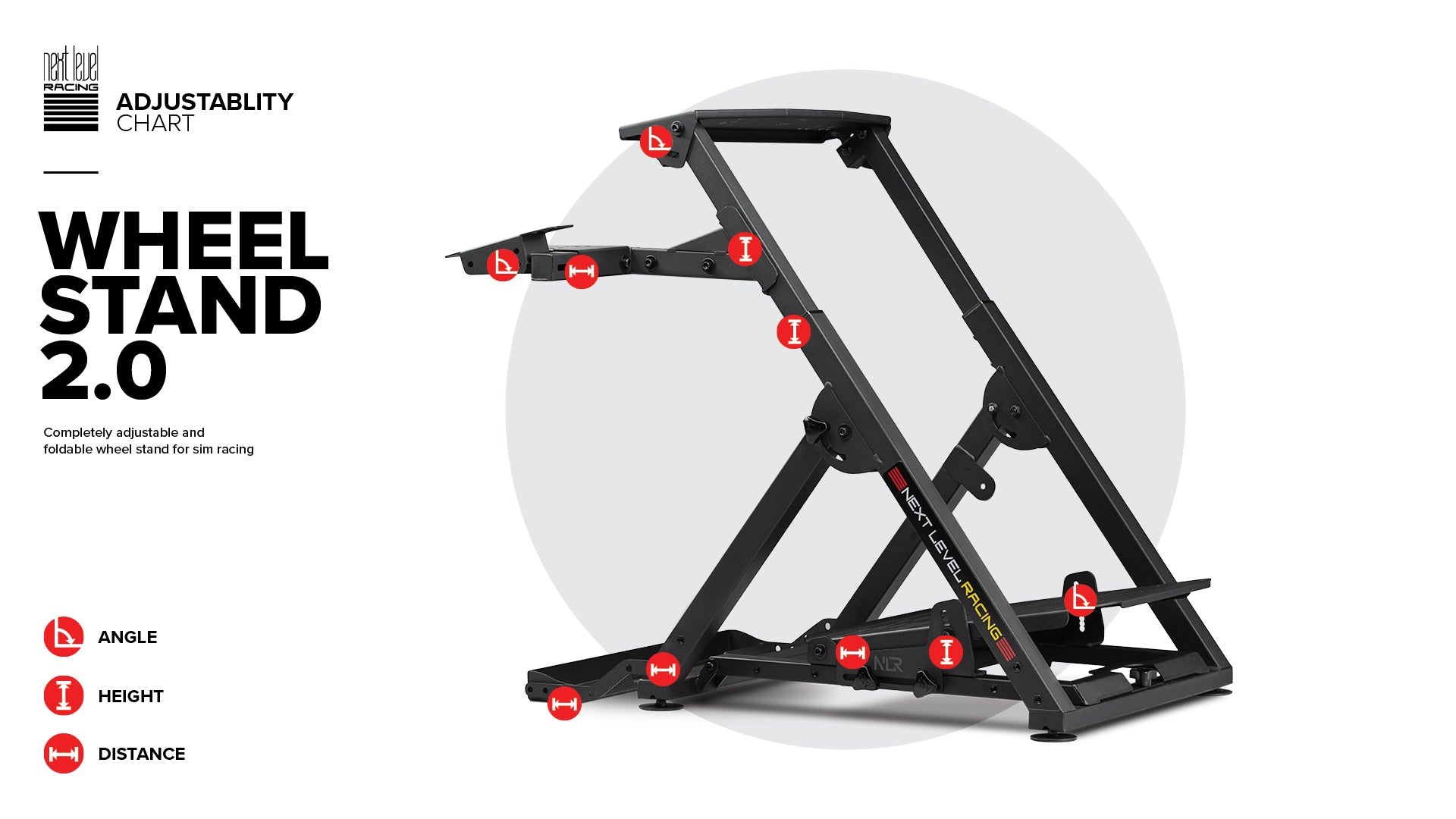 Wheel Stand 2.0 | Adjustable &amp; Stable Stand for Sim Racing Wheels