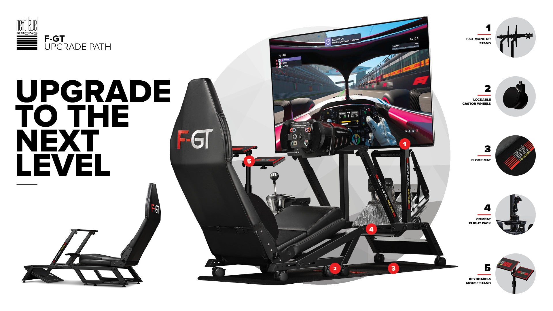 F-GT Formula &amp; GT Chassis | Versatile Sim Racing Cockpit for Formula &amp; GT Racing