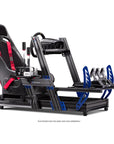 Next Level Racing F-GT Elite iRacing Edition cockpit offering multiple racing positions for sim racing enthusiasts, with premium aluminum profile design.